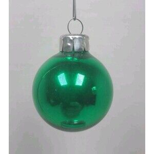 Vintage Solid Green East Germany Glass Christmas Ornament Green 1940's